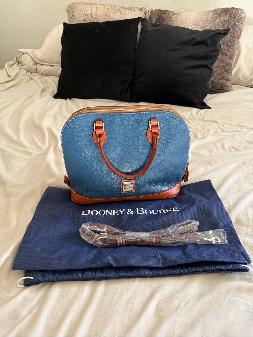 Dooney & Bourke Zip Zip Satchel in color Denim